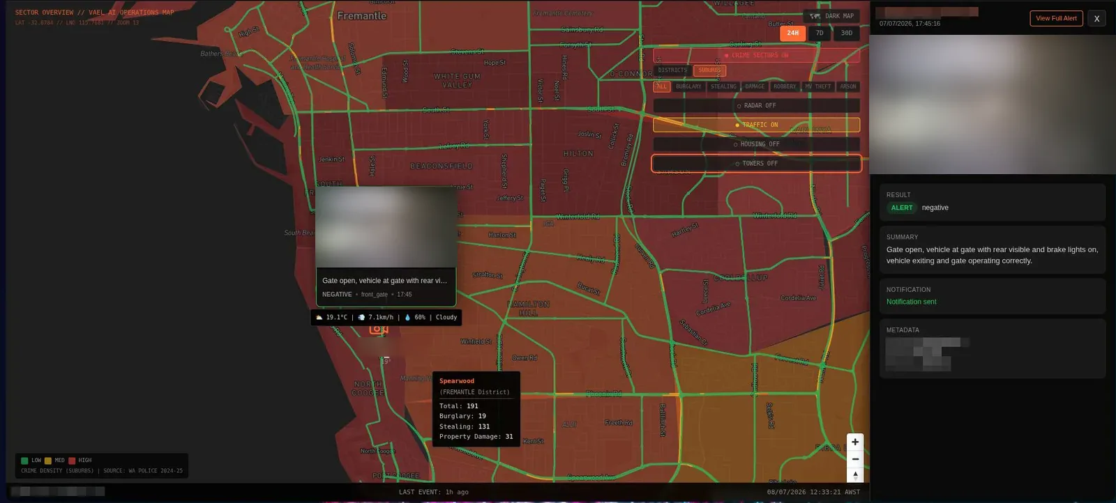 Vael operations map